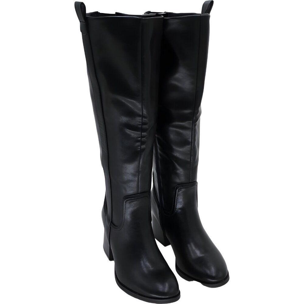 Baretraps Daicy Tall Wide Calf Boots Black Womens US 7.5M